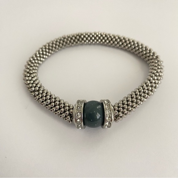 Jewelry - 2015 AVON Inner Balance Stretch Bracelet Silver Tone Rhinestones